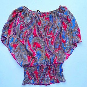 Pure Rapture Flora  Paisley Sheer Blouse ( S )